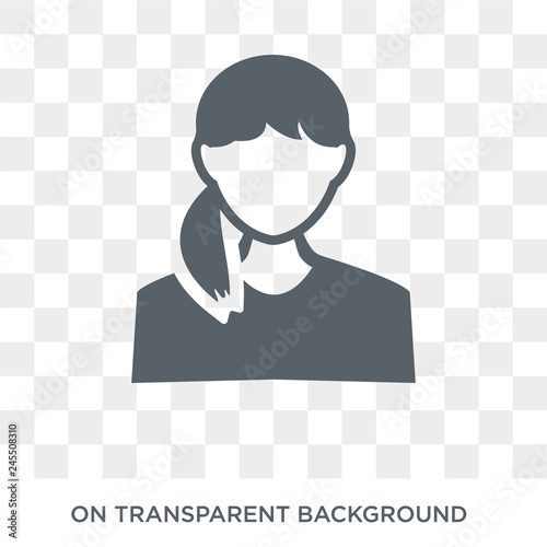 Baby sitter icon. Trendy flat vector Baby sitter icon on transparent background from Professions collection. High quality filled Baby sitter symbol use for web and mobile