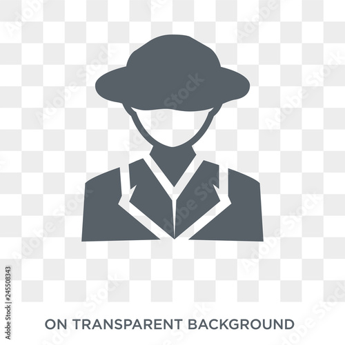 Archeologist icon. Trendy flat vector Archeologist icon on transparent background from Professions collection. High quality filled Archeologist symbol use for web and mobile