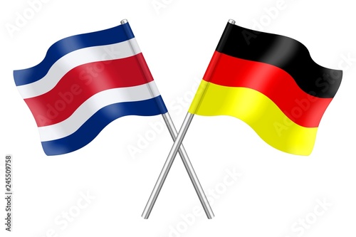 Flags. Costa Rica and Germany photo