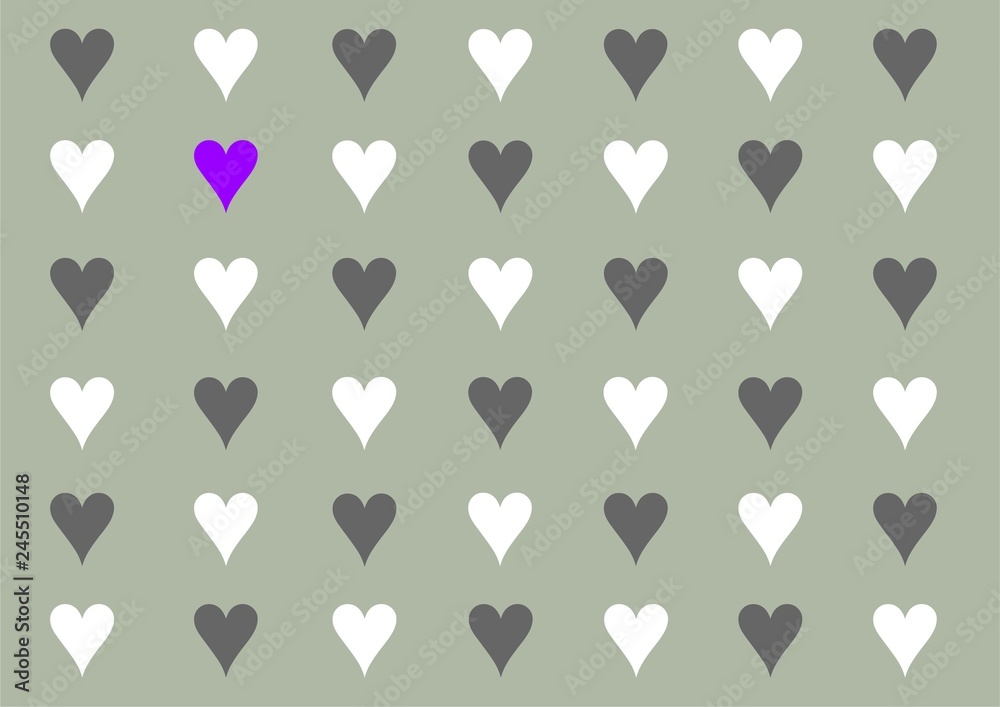 Cute postcard, love, 14 february, heart