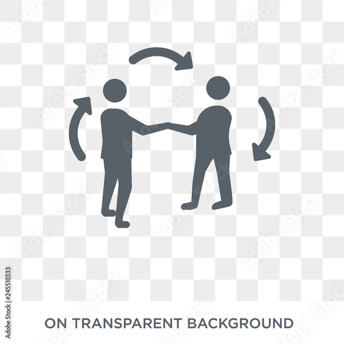 People Trading icon. Trendy flat vector People Trading icon on transparent background from People collection. High quality filled People Trading symbol use for web and mobile