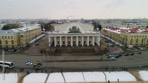Saint Petersburg Aerial Shot In Winter