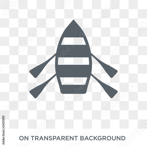 skiff icon. Trendy flat vector skiff icon on transparent background from Nautical collection. High quality filled skiff symbol use for web and mobile