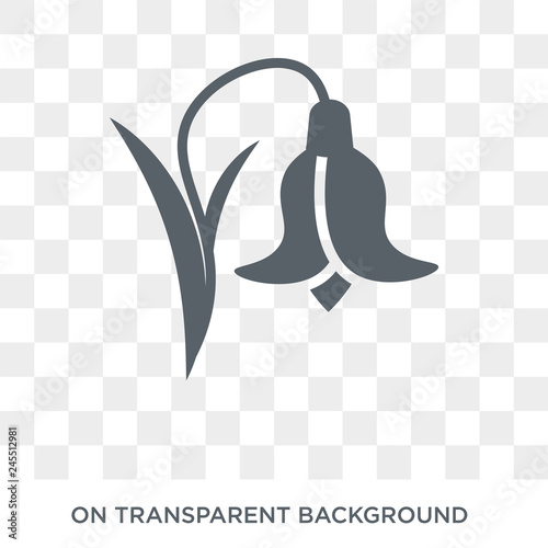 Bluebell icon. Trendy flat vector Bluebell icon on transparent background from nature collection. High quality filled Bluebell symbol use for web and mobile