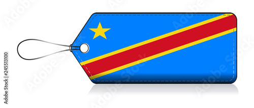 Democratic republic of the Congo flag , Label of  Product made in congo