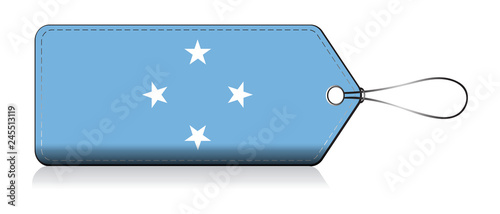 Micronesia flag , Label of  Product made in micronesia, Micronesian