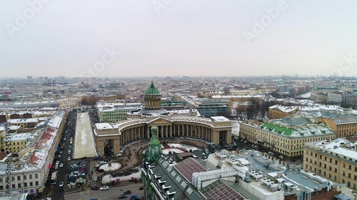 Saint Petersburg Aerial Shot In Winter
