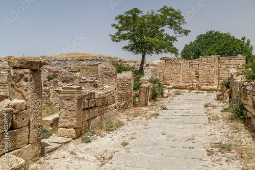 Ruins of the ancient Roman town Mactaris (modern Maktar), Tunisia photo