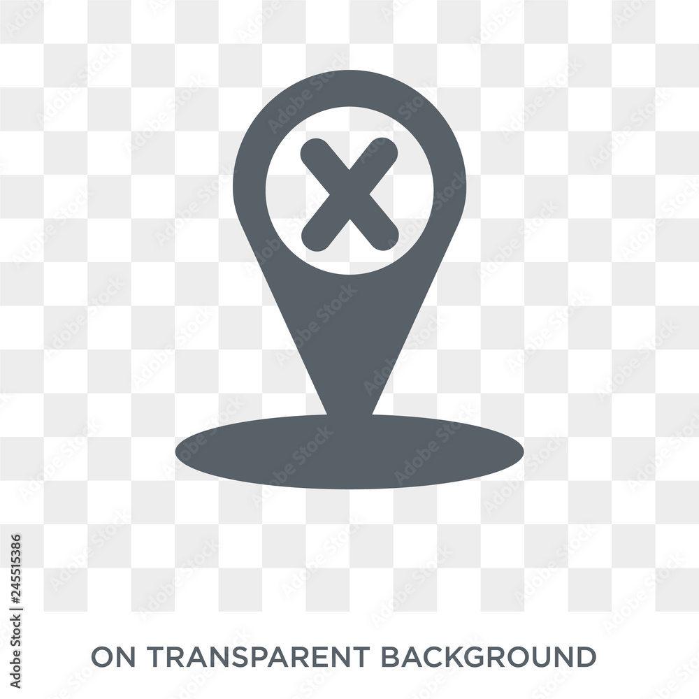 Remove Location icon. Trendy flat vector Remove Location icon on  transparent background from Maps and Locations collection. High quality  filled Remove Location symbol use for web and mobile Stock Vector | Adobe