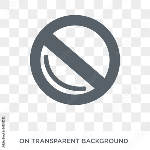 Forbidden icon. Trendy flat vector Forbidden icon on transparent background from Maps and Locations collection. High quality filled Forbidden symbol use for web and mobile