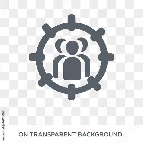 Demographics icon. Trendy flat vector Demographics icon on transparent background from Maps and Locations collection. High quality filled Demographics symbol use for web and mobile