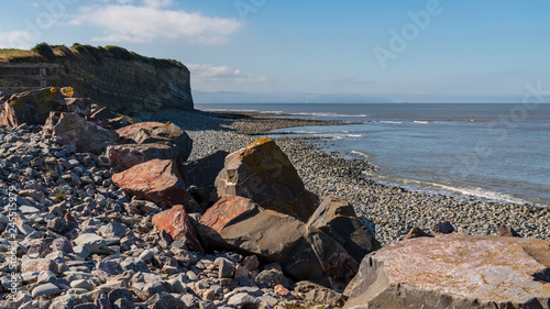 Lilstock Beach in Somerset, England, UK - looking over the Bristol Channel photo