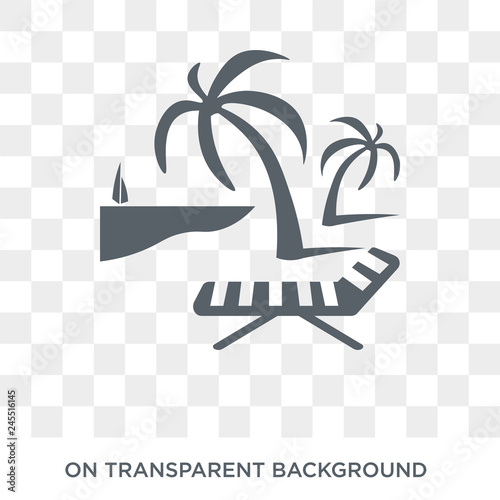 Resort icon. Trendy flat vector Resort icon on transparent background from Luxury collection. High quality filled Resort symbol use for web and mobile