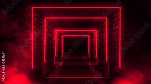 Abstract empty, old tunnel,...