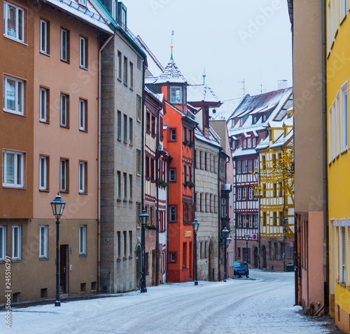 Weißgerbergasse Nürnberg Schnee Winter photo