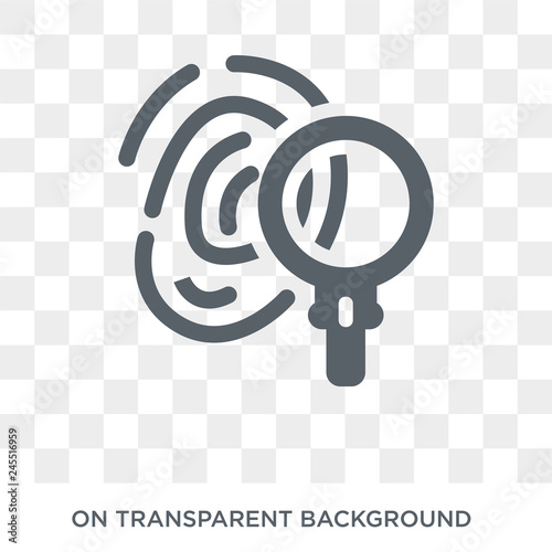 Investigation icon. Trendy flat vector Investigation icon on transparent background from law and justice collection. High quality filled Investigation symbol use for web and mobile