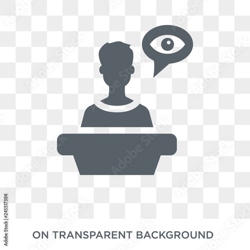 Witness icon. Trendy flat vector Witness icon on transparent background from law and justice collection. High quality filled Witness symbol use for web and mobile