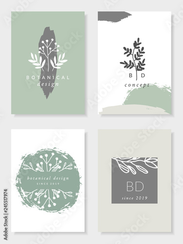 Botanical Design Card Templates