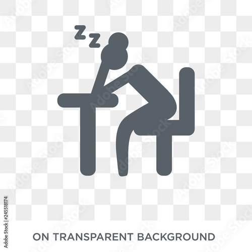 Tired Woman icon. Trendy flat vector Tired Woman icon on transparent background from Ladies collection. High quality filled Tired Woman symbol use for web and mobile