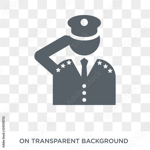 Salute icon. Salute design concept from Army collection. Simple element vector illustration on transparent background.