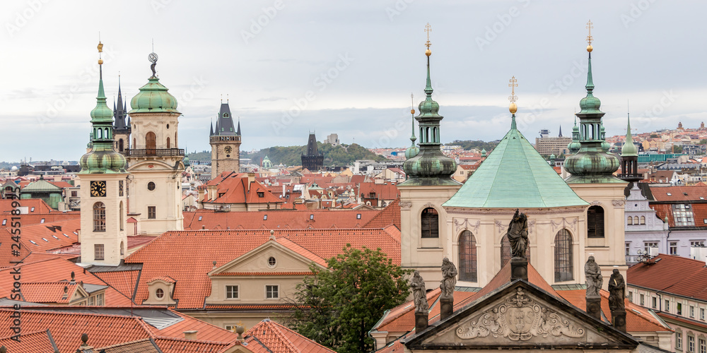 Prague rooftops. Golden City of a Thousand Spires, Czech Republic