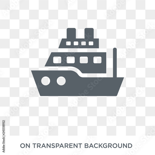 militar ship icon. militar ship design concept from Army collection. Simple element vector illustration on transparent background.