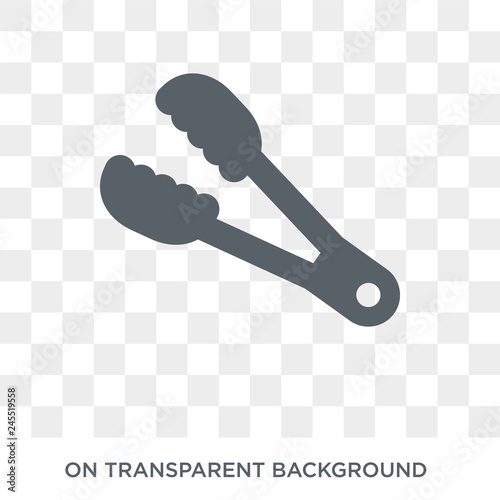 tongs icon. tongs design concept from Kitchen collection. Simple element vector illustration on transparent background.