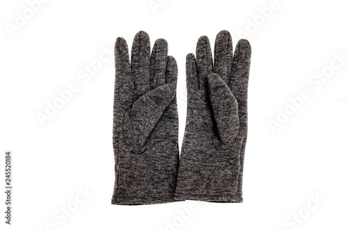 women's gloves on a white background,