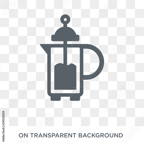 French press icon. French press design concept from  collection. Simple element vector illustration on transparent background.