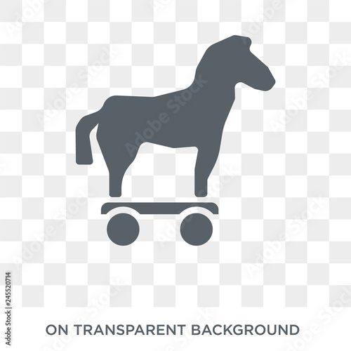 Trojan icon. Trendy flat vector Trojan icon on transparent background from Internet Security and Networking collection. High quality filled Trojan symbol use for web and mobile