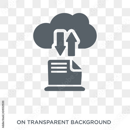 File sharing icon. Trendy flat vector File sharing icon on transparent background from Internet Security and Networking collection. High quality filled File sharing symbol use for web and mobile