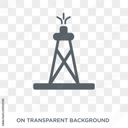 Oilfield icon. Oilfield design concept from  collection. Simple element vector illustration on transparent background.