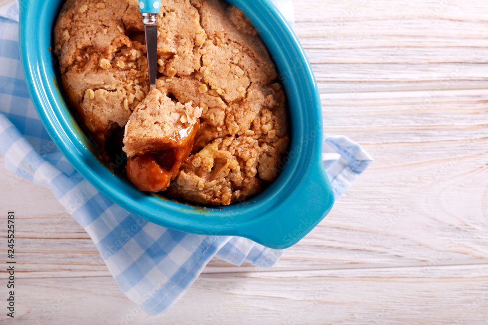 Apple and caramel pudding Apple and caramel pudding