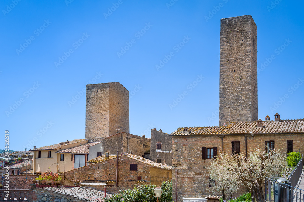 San Gimignano old town towers