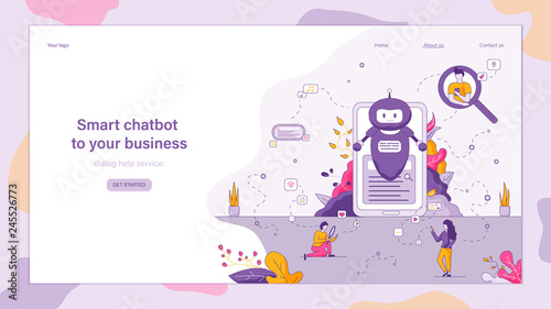 Banner Illustration Smart Chatbot to Your Business