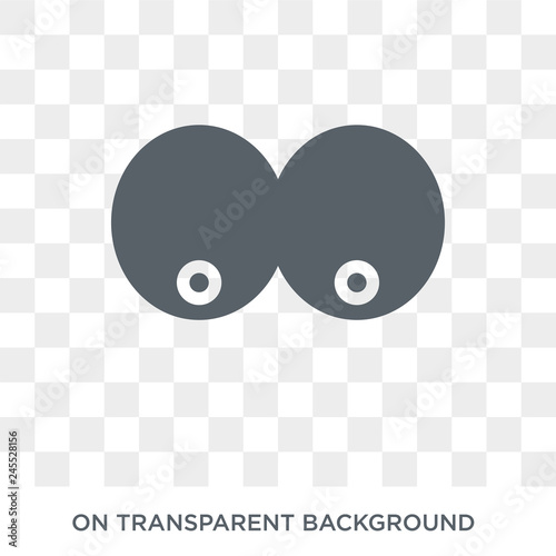 Bosom icon. Trendy flat vector Bosom icon on transparent background from Human Body Parts collection. High quality filled Bosom symbol use for web and mobile