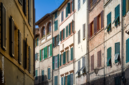 Siena typical street houses © AlexanderNikiforov