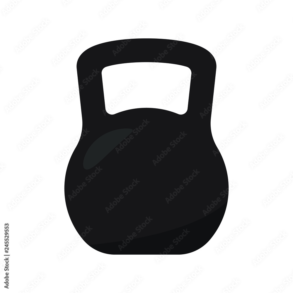 Kettlebell icon isolated on white background Kettlebell icon isolated on white background