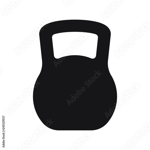 Kettlebell icon isolated on white background