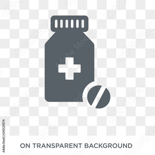 Medicines icon. Trendy flat vector Medicines icon on transparent background from Health and Medical collection. High quality filled Medicines symbol use for web and mobile