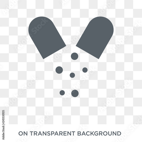 Antibiotics icon. Trendy flat vector Antibiotics icon on transparent background from Health and Medical collection. High quality filled Antibiotics symbol use for web and mobile