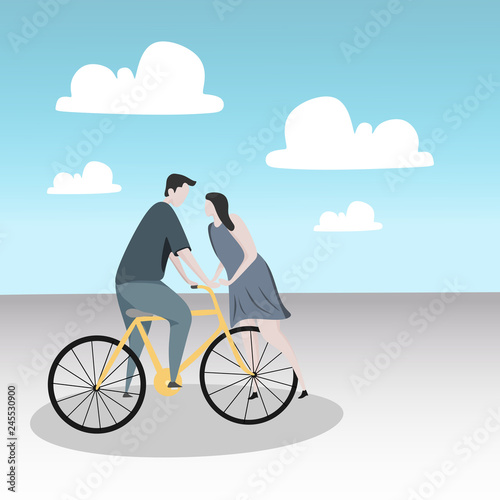 Couple in love character wi...