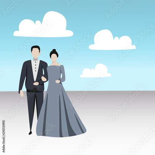 Couple in love character wi...