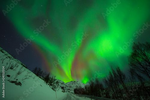 Awesome aurora borealis in Norway