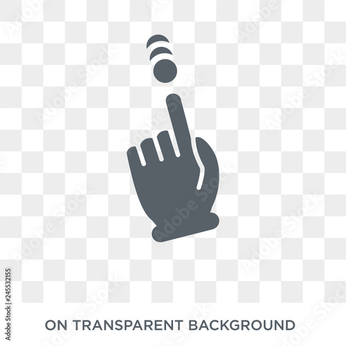 Touch and scroll gesture icon. Trendy flat vector Touch and scroll gesture icon on transparent background from Hands and guestures collection. High quality filled Touch and scroll gesture symbol use