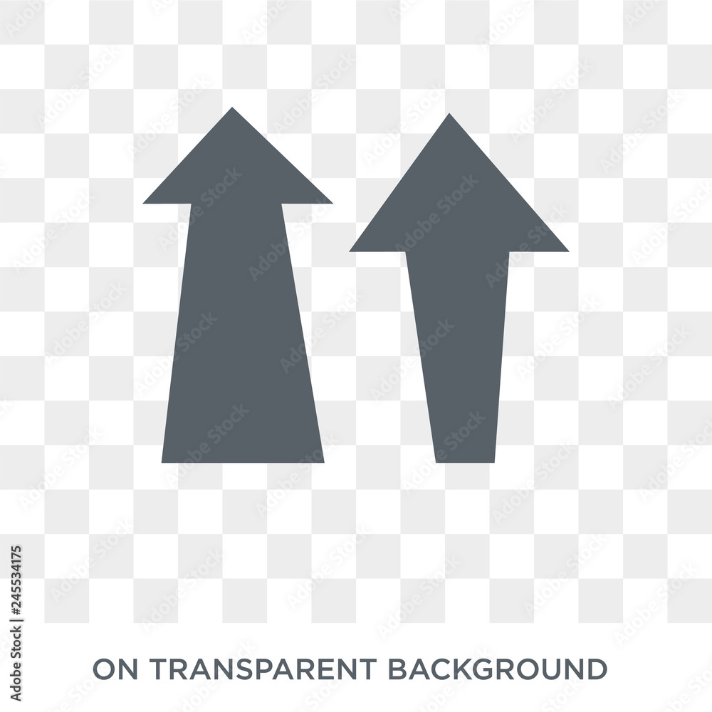 Fototapeta premium Vertical alignment icon. Vertical alignment design concept from Geometry collection. Simple element vector illustration on transparent background.