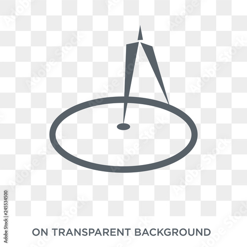 Radius icon. Radius design concept from Geometry collection. Simple element vector illustration on transparent background.