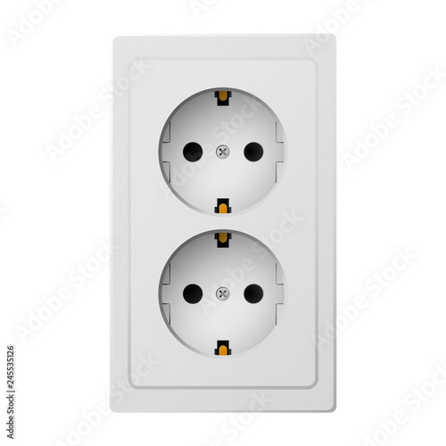 Power Socket. Vector Illustration.