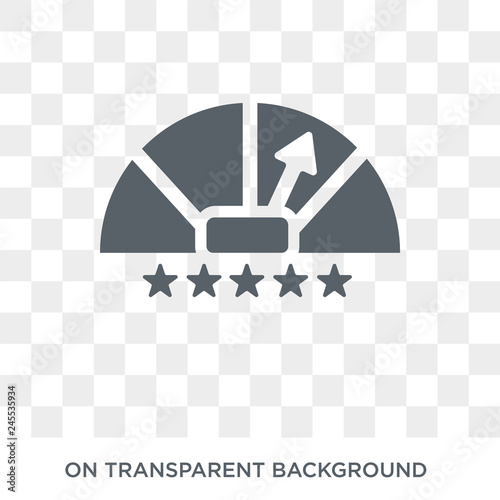 credit rating icon. Trendy flat vector credit rating icon on transparent background from general  collection. High quality filled credit rating symbol use for web and mobile