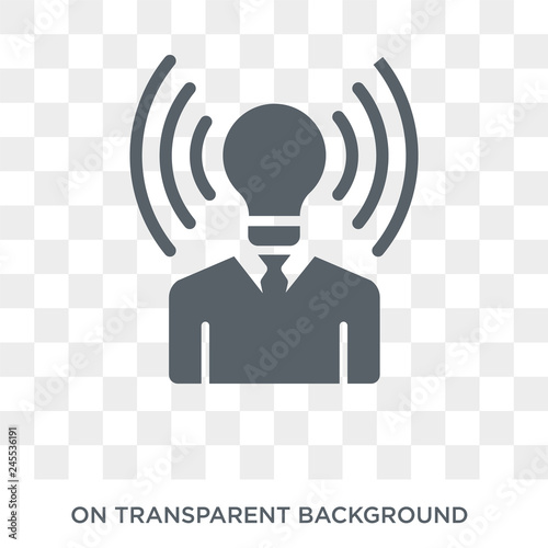 brand awareness icon. Trendy flat vector brand awareness icon on transparent background from general  collection. High quality filled brand awareness symbol use for web and mobile